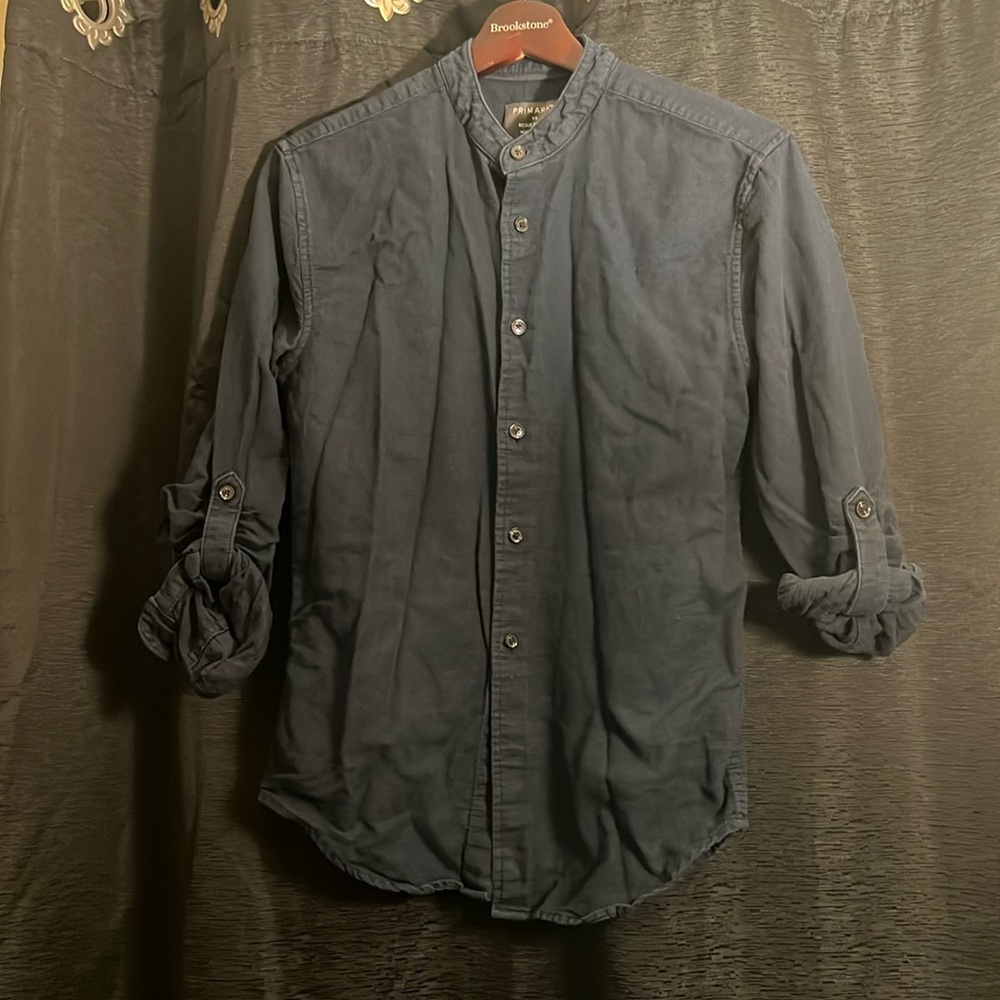 Men Shirt dark blue XS